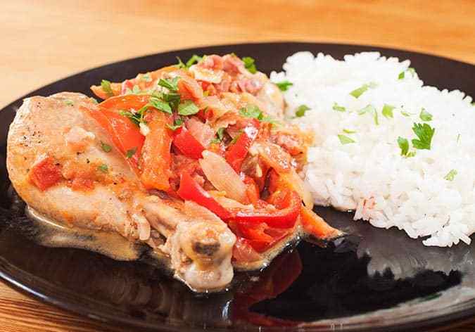 pollo al chilindron receta
