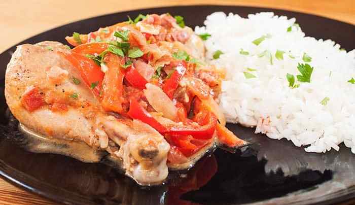 pollo al chilindron receta