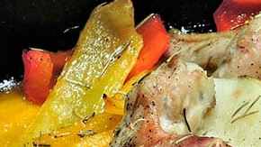 pollo asado con patatas