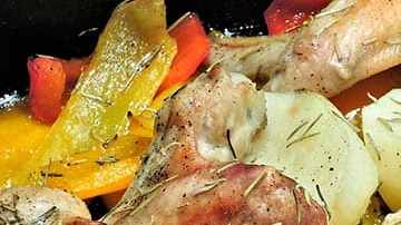 pollo asado con patatas