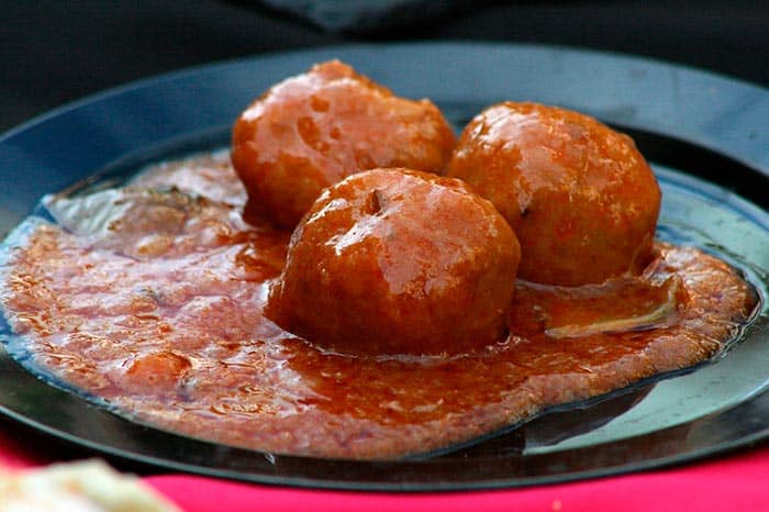 albondigas de pollo en salsa