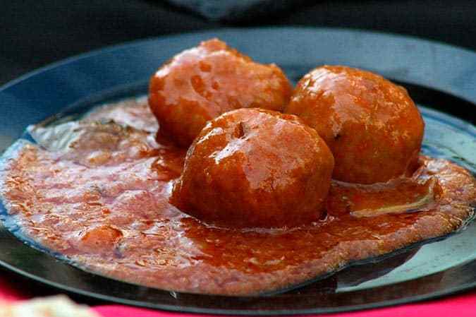 albondigas de pollo en salsa