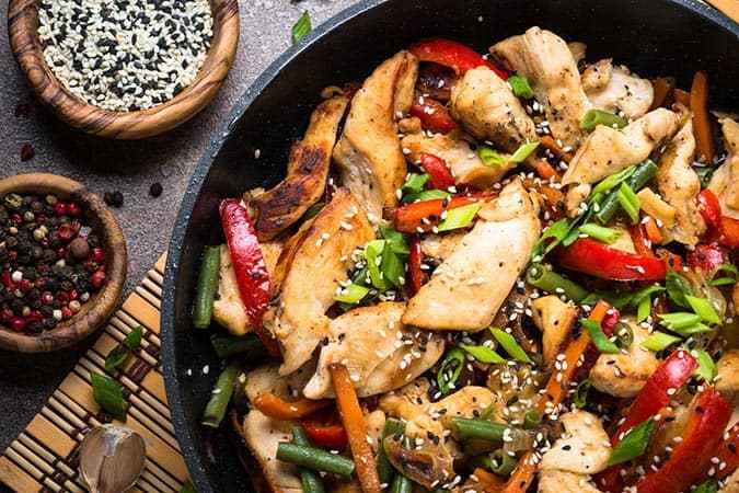 wok de pollo