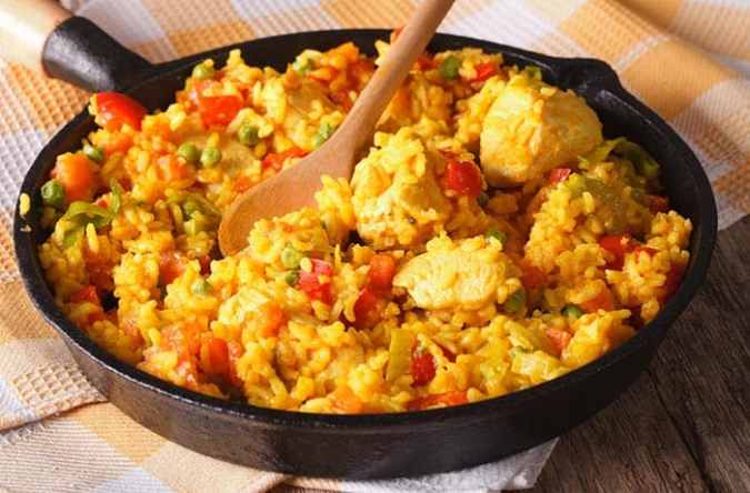 paella de pollo