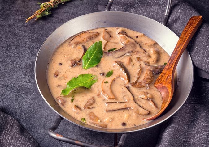 salsa de champiñones