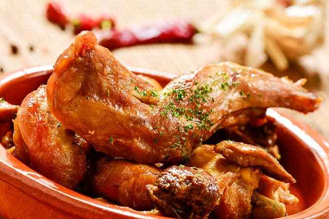 receta conejo al ajillo