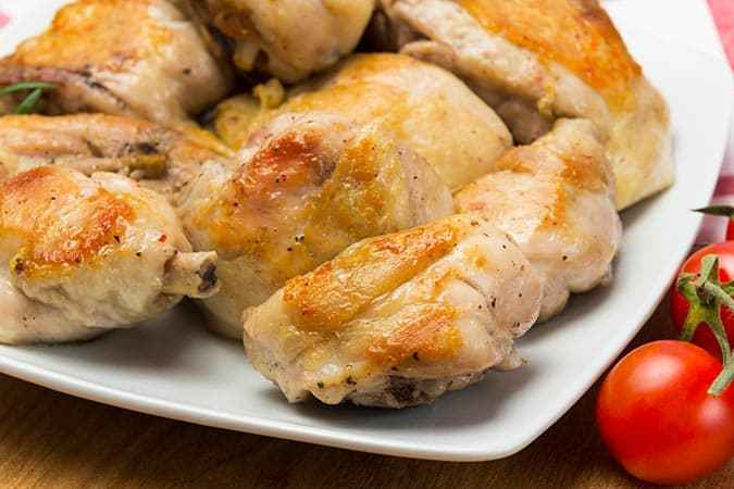 pollo al ajillo frito crujiente