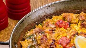 receta de paella de verduras casera