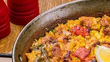 receta de paella de verduras casera