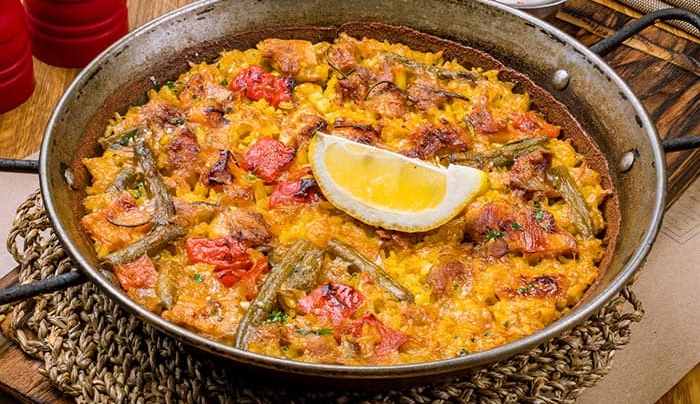 receta de paella de verduras casera
