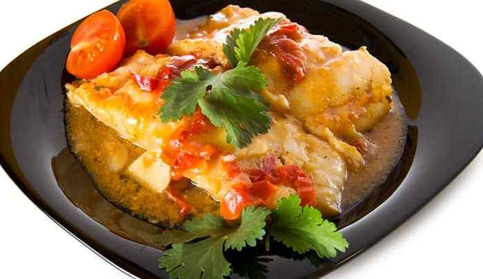 plato con bacalao a la riojana