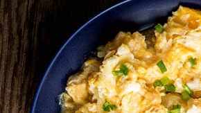 revuelto de bacalao con pan