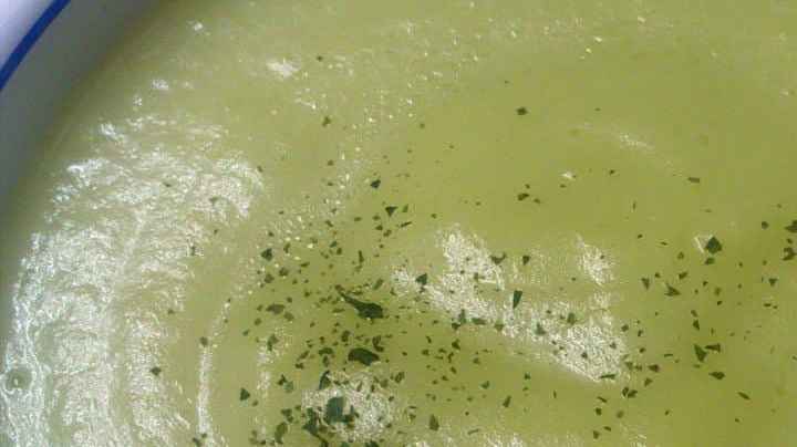 plato de puré de calabacin