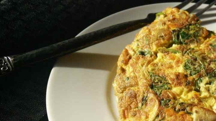 tortilla de espinacas casera