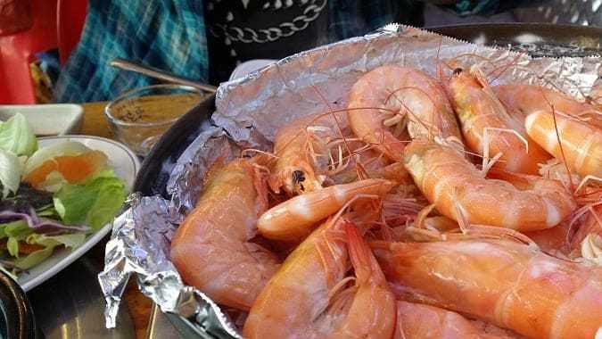 deliciosas gambas a la plancha