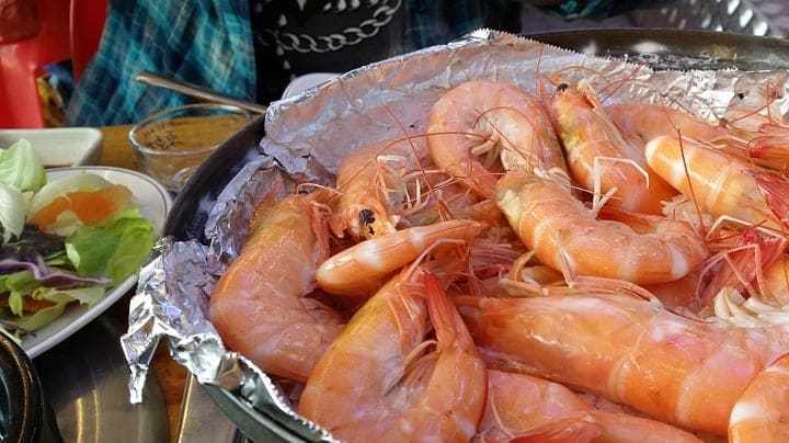 deliciosas gambas a la plancha