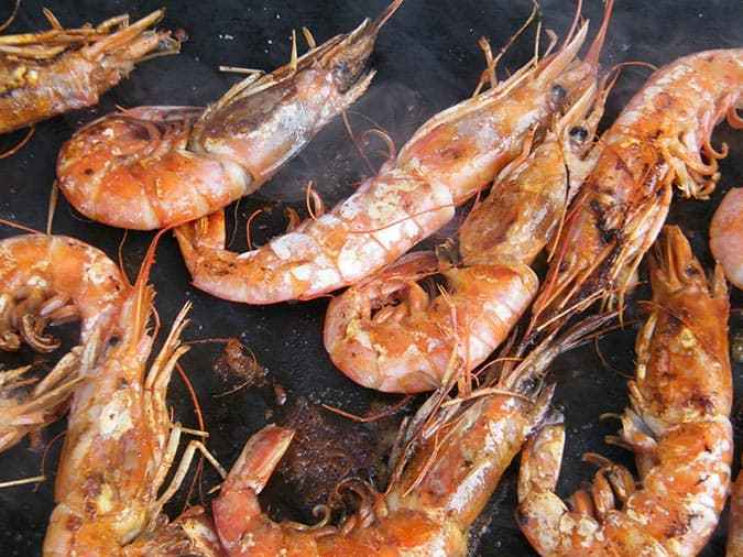 langostinos a la plancha
