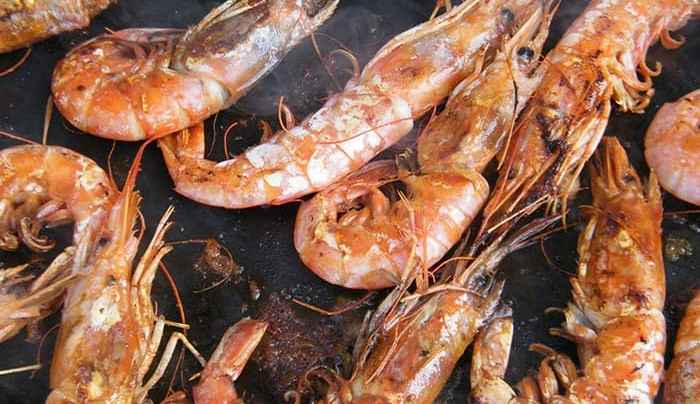 langostinos a la plancha