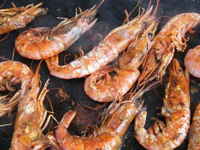 langostinos a la plancha