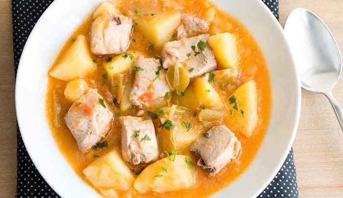 plato de marmitako de bonito