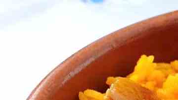 cazuela con arroz al horno