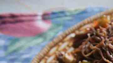 plato con pabellón criollo venezolano