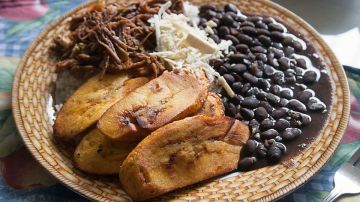 plato con pabellón criollo venezolano