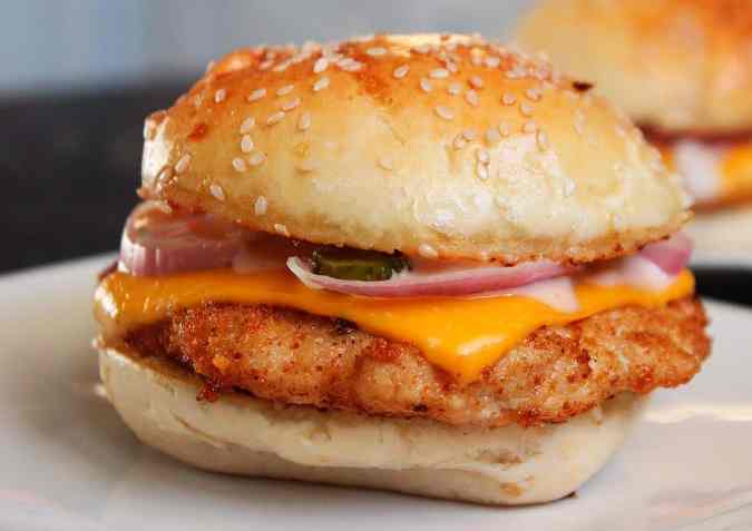 hamburguesa de pollo casera