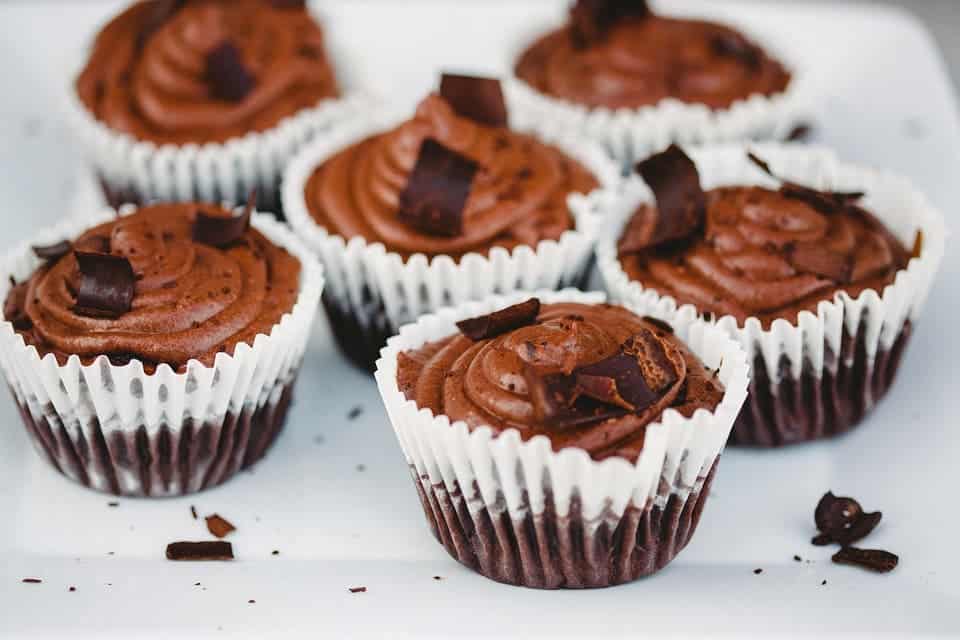 cupcakes de chocolate