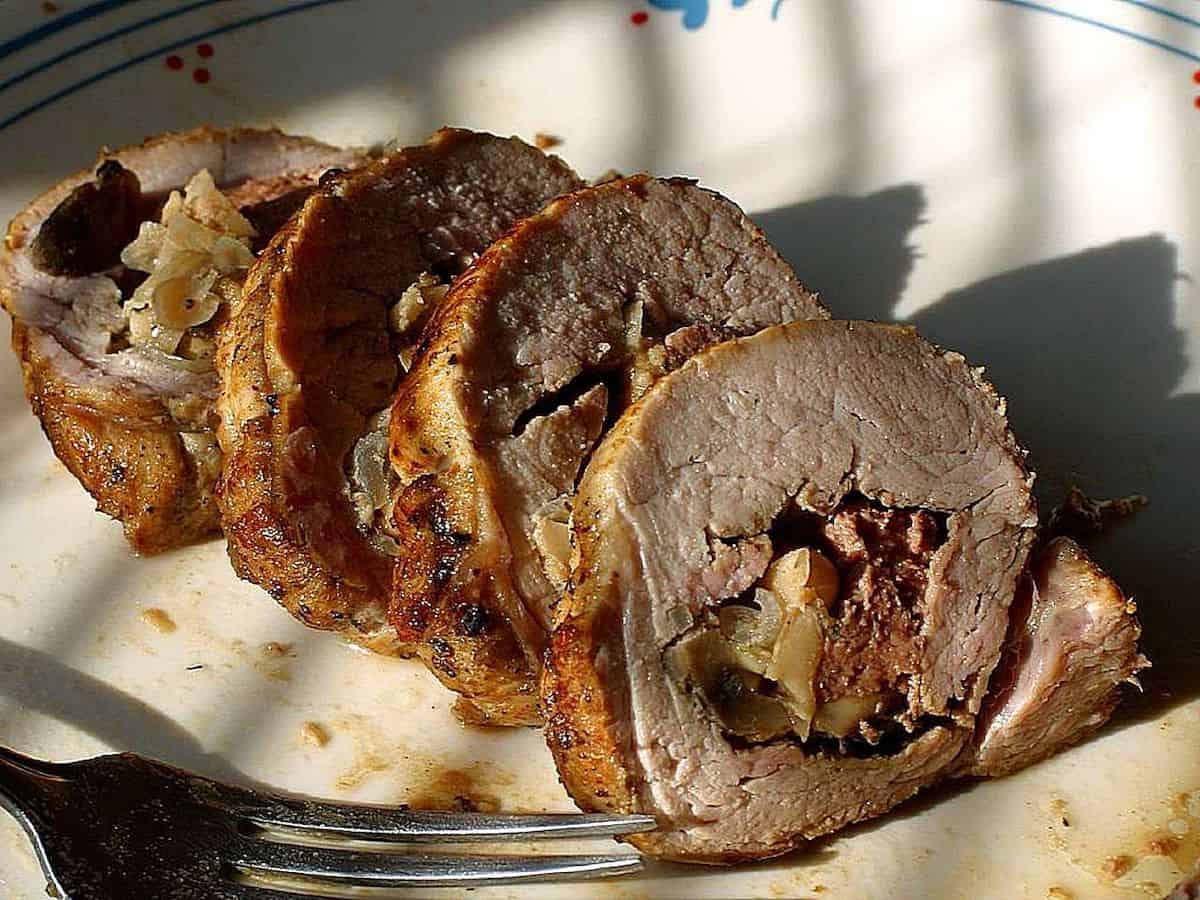 Receta de lomo relleno navideño