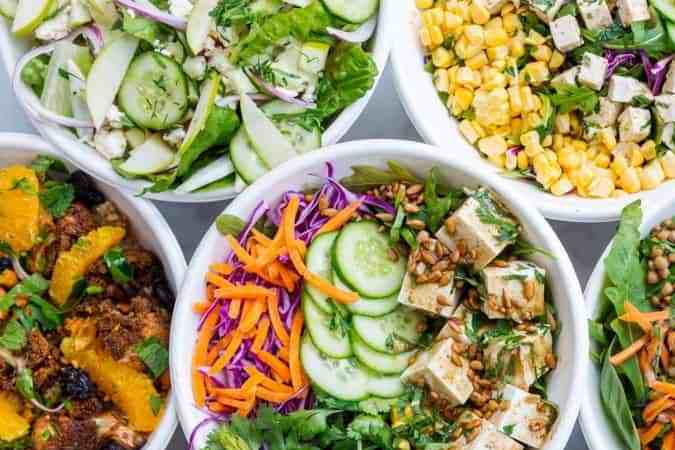 Variedad de ensaladas