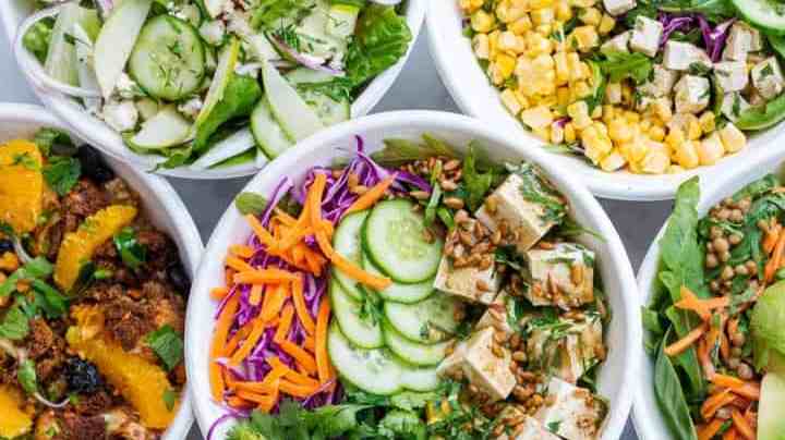 Variedad de ensaladas