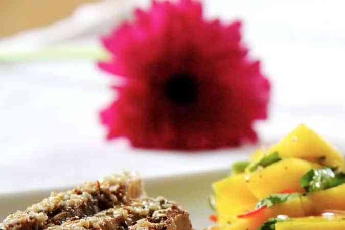 filete de atún con ensalada de mango