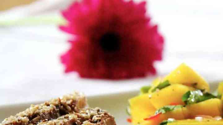 filete de atún con ensalada de mango