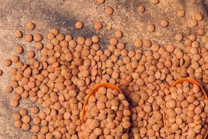 cucharas con lentejas