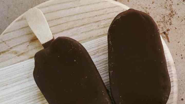 paletas de vainilla con chocolate