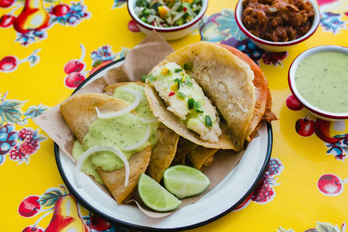 tacos de canasta abiertos