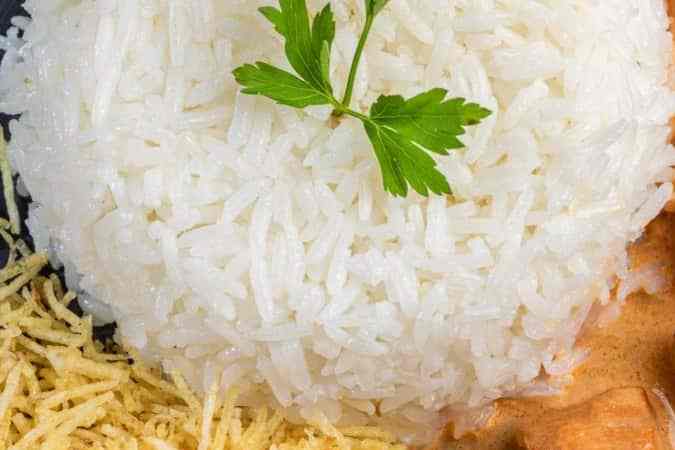 plato con strogonoff de pollo