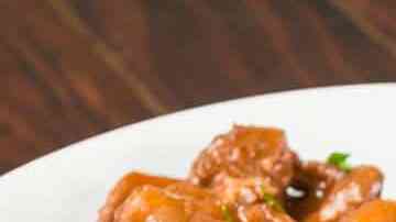 plato con mollejas de pollo