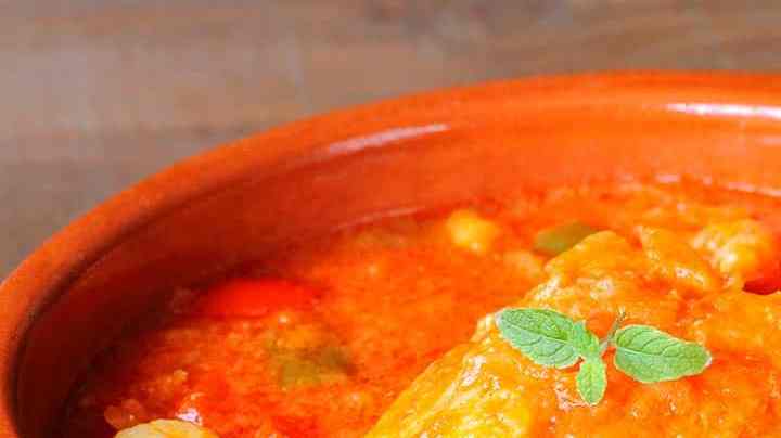 cazuela de pescado con salsa americana