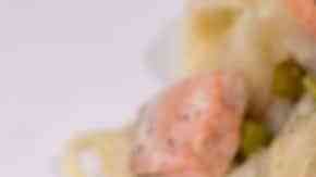 Fetticcini en salsa blanca con salmón