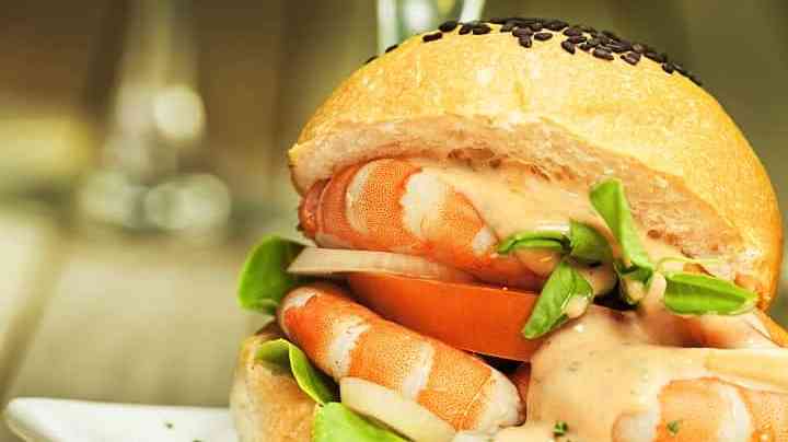 Deliciosas hamburguesas de gambas