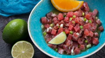 plato de ceviche de atun