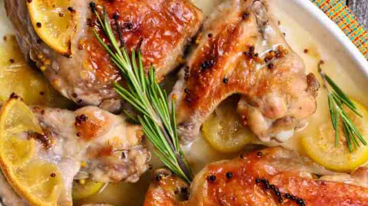 pollo en salsa de mostaza y liimón