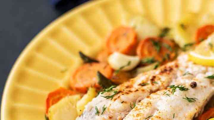 merluza con vegetales