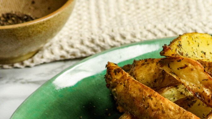 plato de papas rusticas
