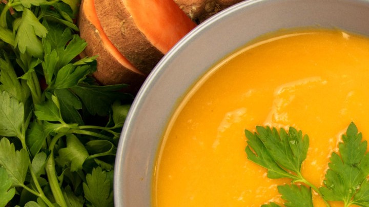 plato de crema de boniato casera