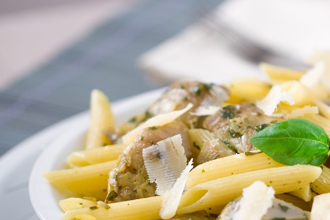 Pasta con alcachofas