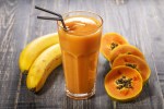 Batido de papaya con plátano