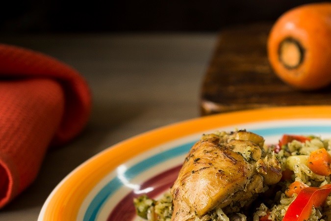 Arroz con pollo peruano